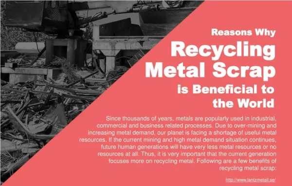 What Are The Main Benefits Of Recycling Metal Scrap?
