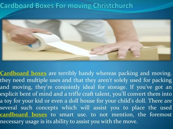 Cardboard Boxes For moving Christchurch