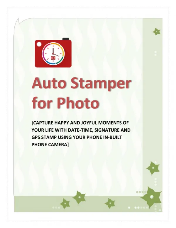 Auto Stamper for Photo Application