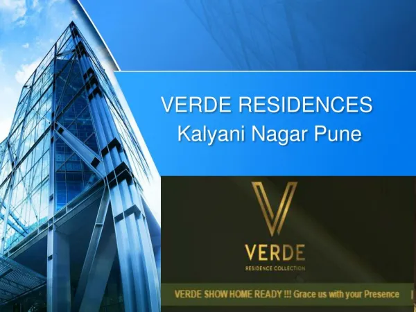 Verde Residences Kalyani Nagar Pune. Call- 918888832423