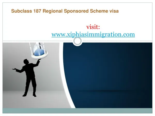 Subclass 187 Regional Sponsored Scheme visa