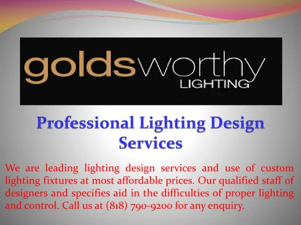 Professional lighting design services