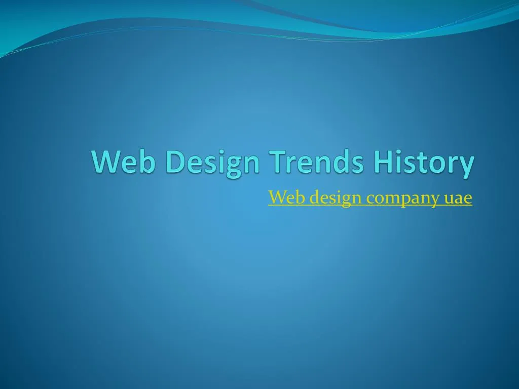 web design trends history