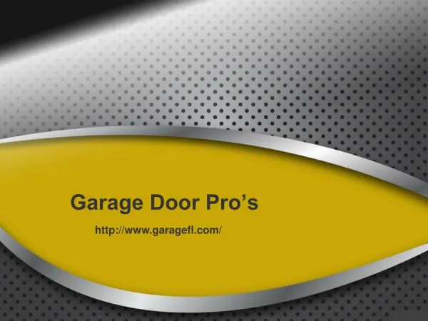 Cooper City Garage Door Repair - Garage Door Pro’s