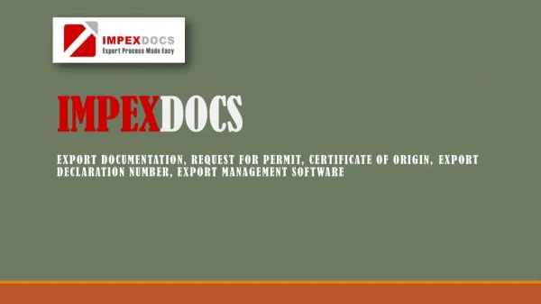 Know about Impexdocs - The best for International trade