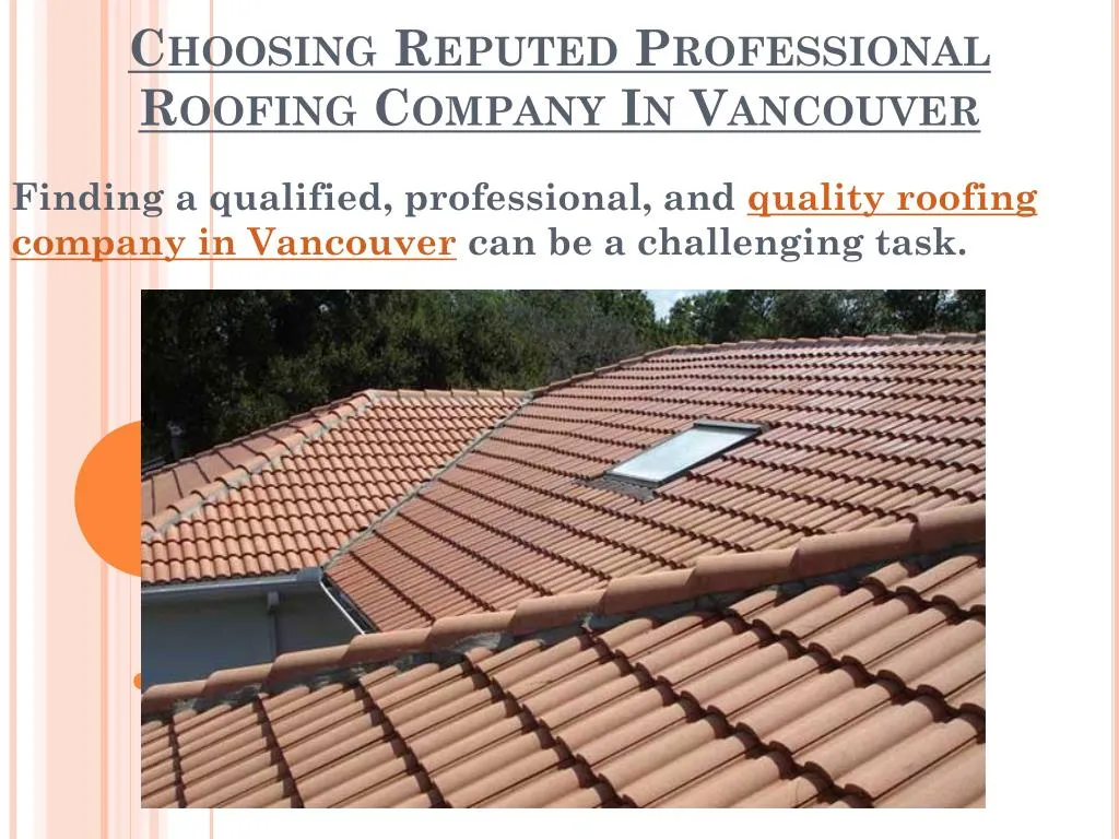 choosing reputed professional roofing company in vancouver
