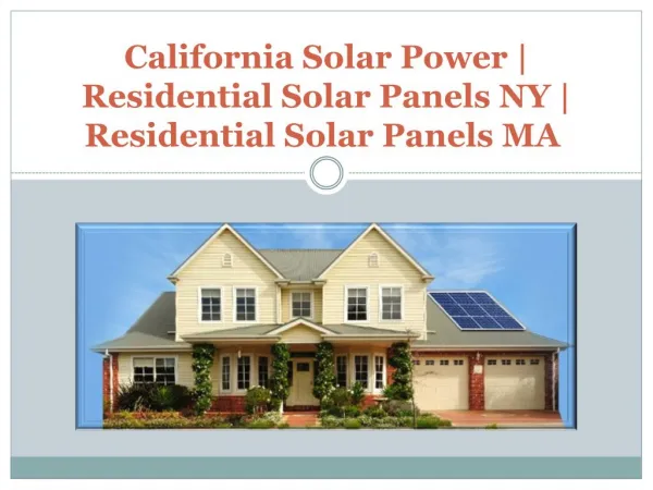 California solar power service