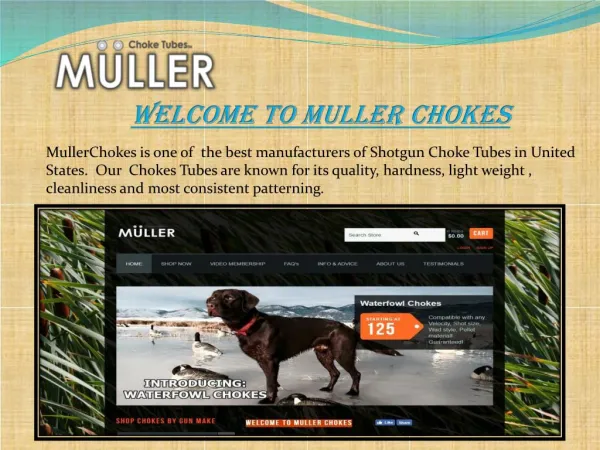 Best Shooting Choke Tubes - Muller Chokes