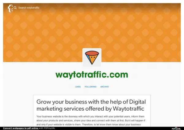 Grow Your Business With the Help of Digital Marketing Services Offered by Waytotraffic