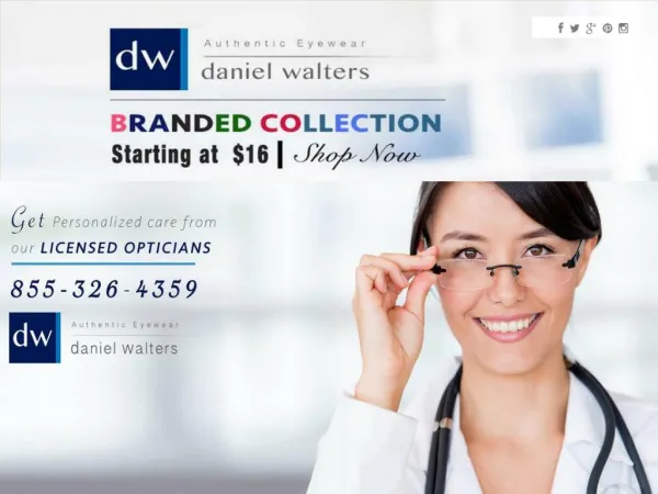 Buy Discount Designer Eyeglasses Online | Daniel Walters