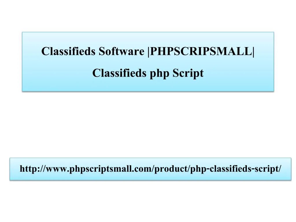 classifieds software phpscripsmall classifieds php script