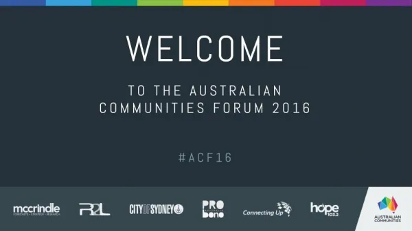 Australian Communities Forum ACF16 2016