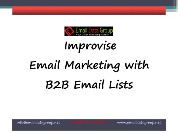 B2B Mailing List from Email Data Group
