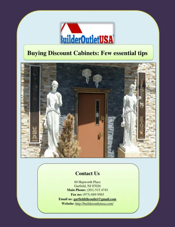 Buying Discount Cabinets: Few essential tips