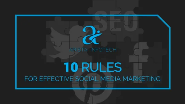 10 Rules for Effective Social Media Marketing