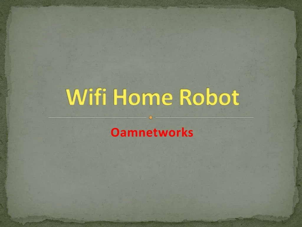 wifi home robot