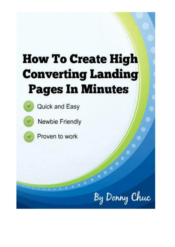 How To Create High Converting Landing Squeeze Pages