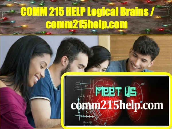 COMM215HELP Logical Brains / comm215help.com