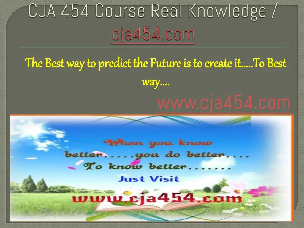 cja 454 course real knowledge cja454 com