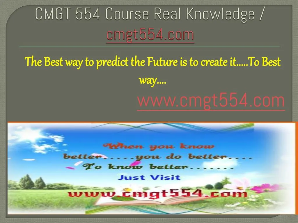 cmgt 554 course real knowledge cmgt554 com