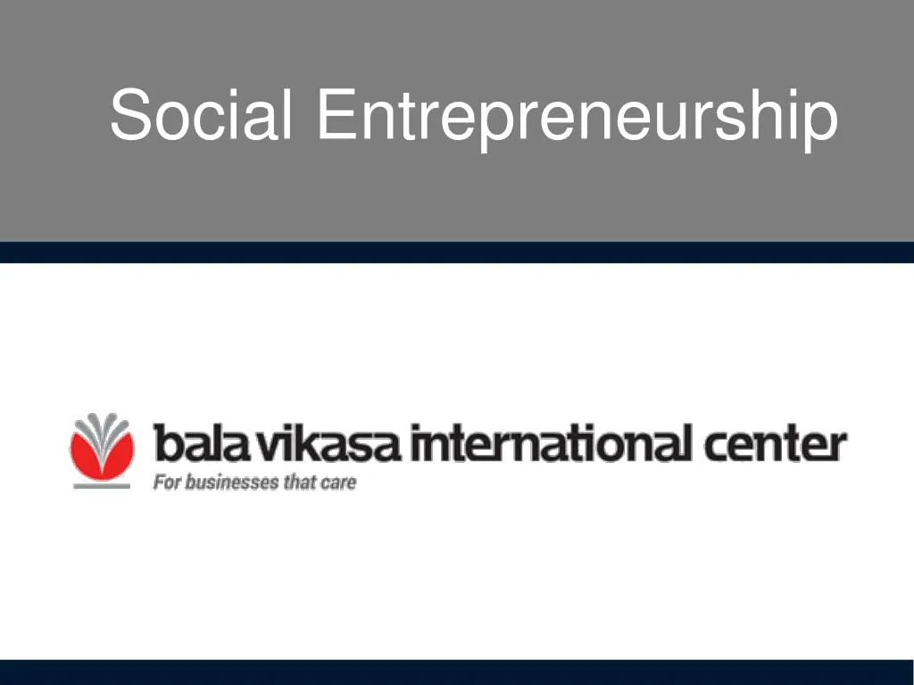 social entrepreneurship