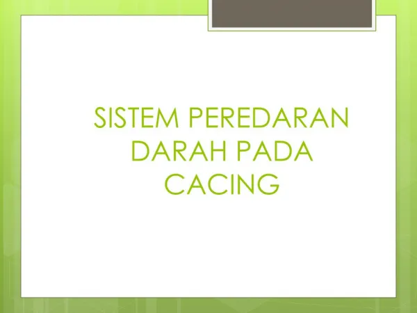 sistem peredaran darah pada cacing