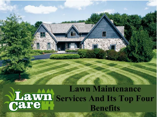 Lawn maintenance services and its top four benefits