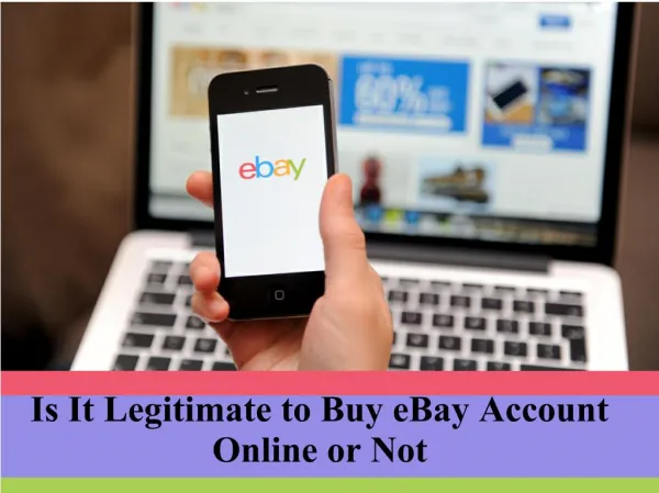 Is it legitimate to buy e bay account online or not