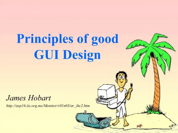 Principles of good GUI Design