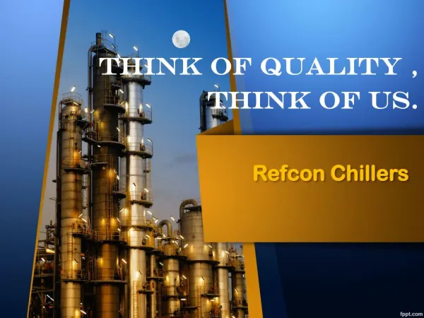 Industrial Chiller Manufacturer in India: Refcon Chillers