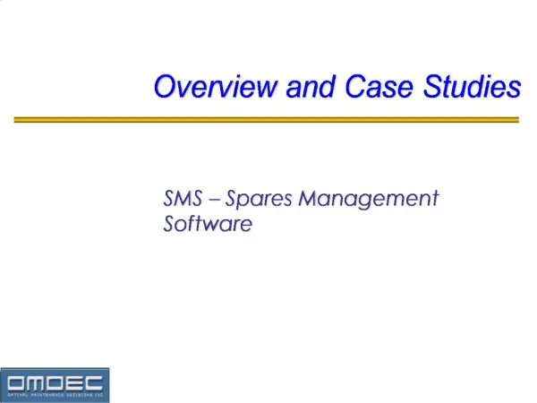 SMS Spares Management Software