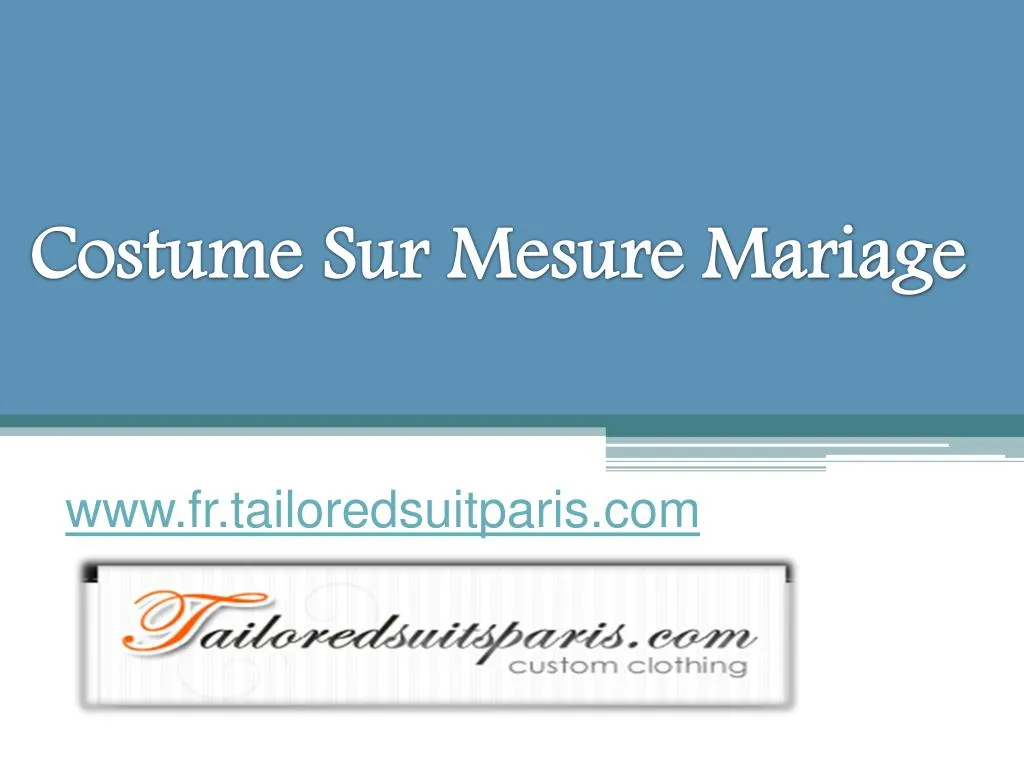 costume sur mesure mariage