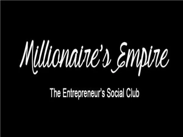 Crowdfunding Make Money Online PPT-Millionaires empire