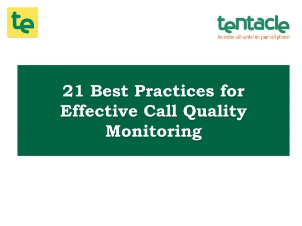21 Tips for Effective Call Quality Monitoring in your Call Center