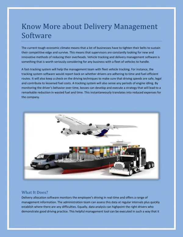 Know more about delivery management software – Loginext