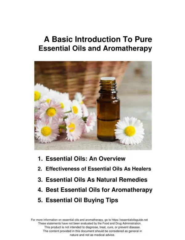 A Basic Introduction To Pure Essential Oils Aromatherapy