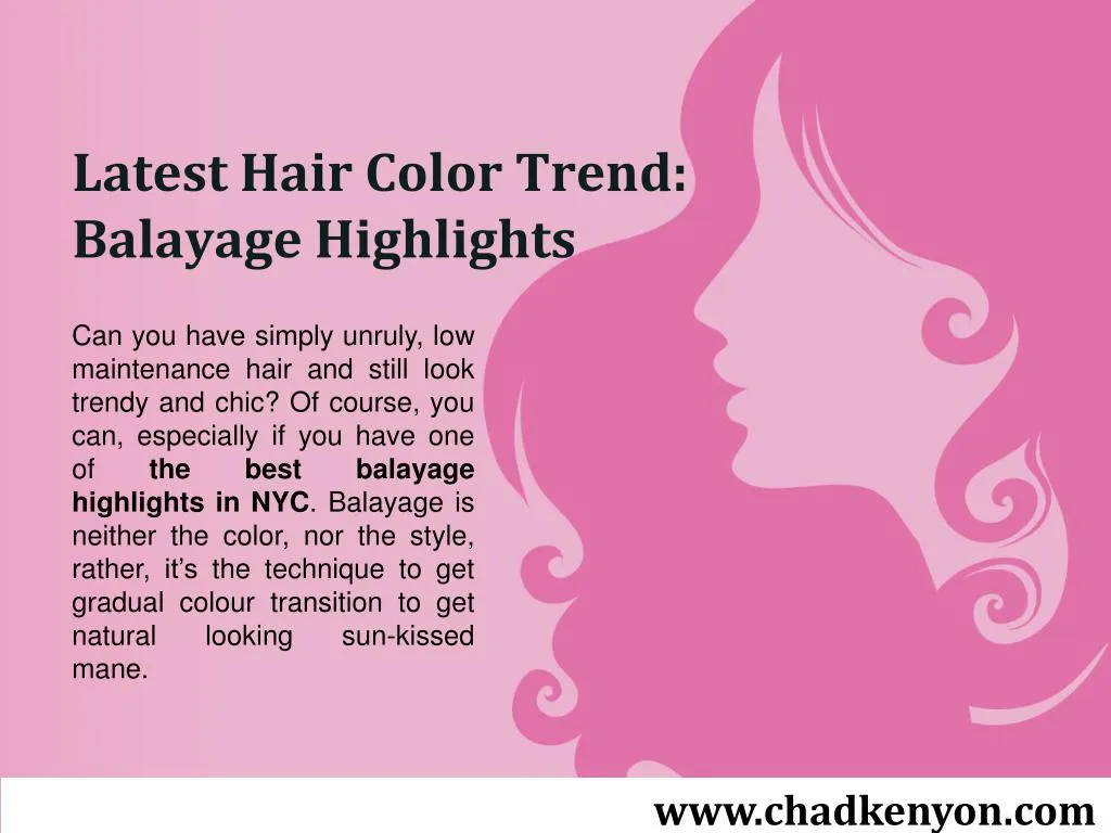 latest hair color trend balayage highlights
