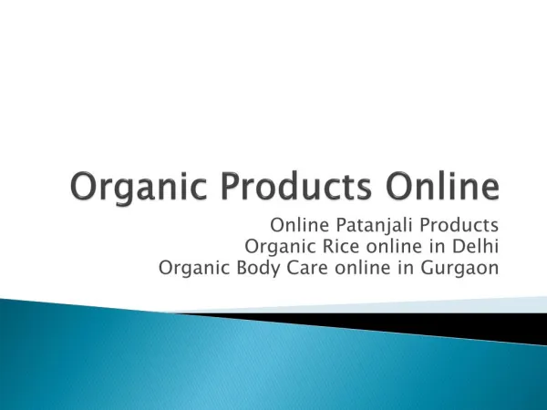 Organic Body Care online in Gurgaon