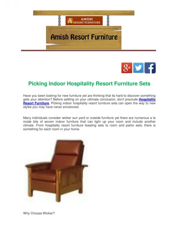 Picking Indoor Hospitality Resort Furniture Sets