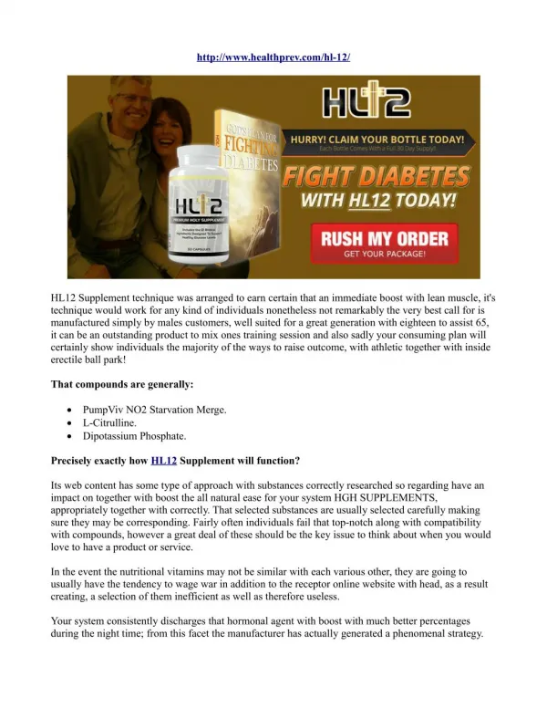 HL12 Supplement- Ingredients And Major Effects
