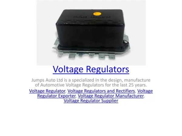Voltage Regulators