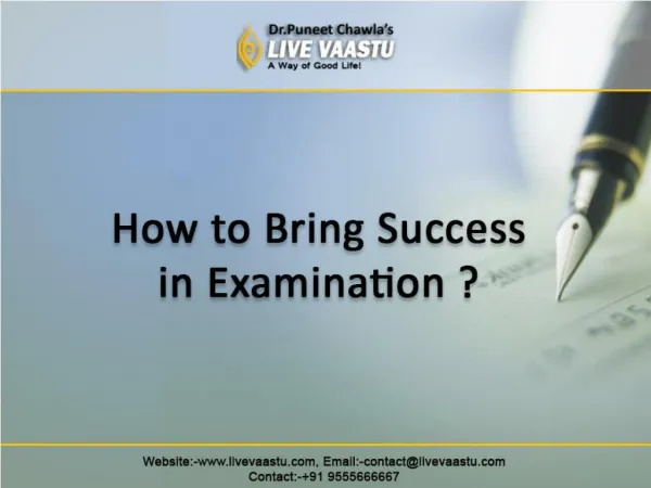 How to bring succes in examination