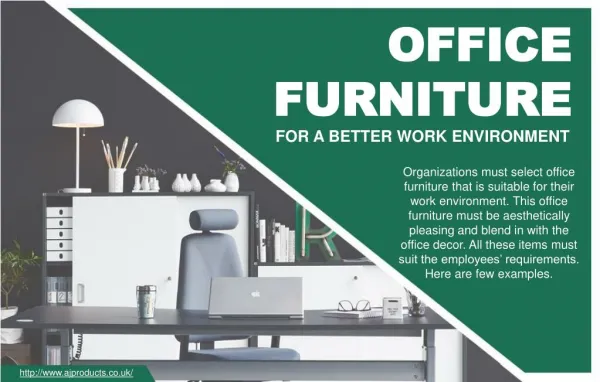 Improve Working Environment With Office Furniture