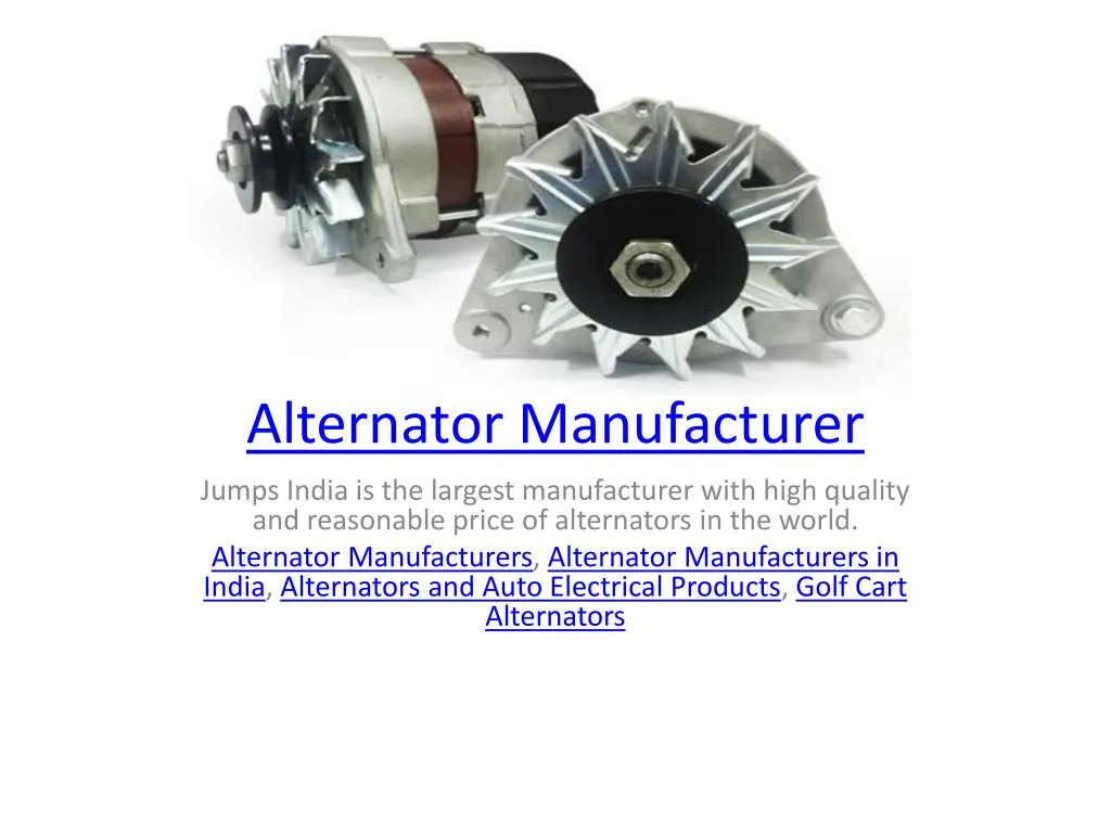alternator manufacturer