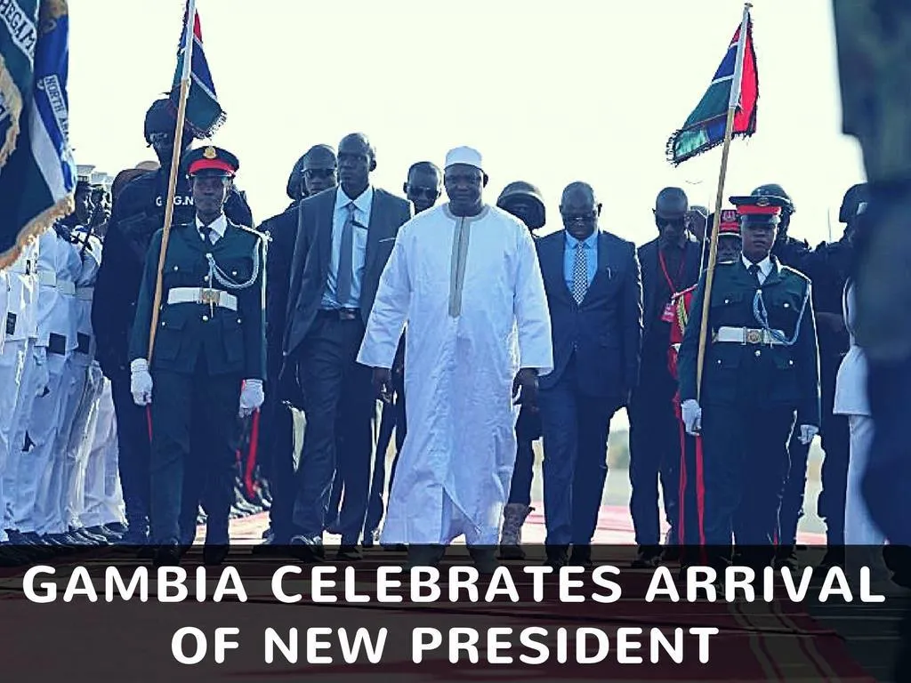 gambia commends landing of new president