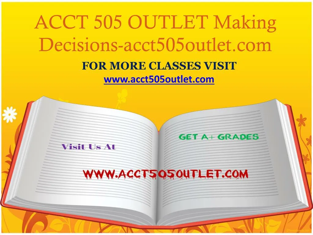 acct 505 outlet making decisions acct505outlet com