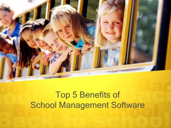 Top5 Benefits School Management Software