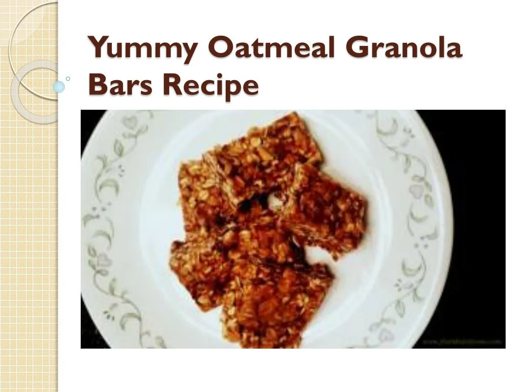 yummy oatmeal granola bars recipe
