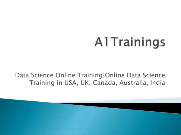 Data Science Online Training|Online Data Science Training in USA, UK, Canada, Australia, India