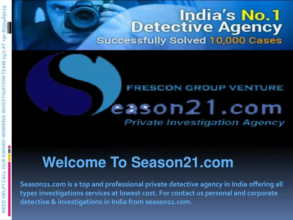 Private Detective Agency in Delhi-India | Season 21 Detective Agency